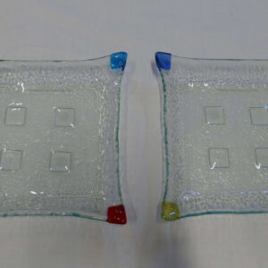 Glass dishes by Vittorio Livi for FIAM Italia