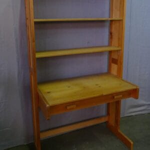 Pine desk with bookshelf