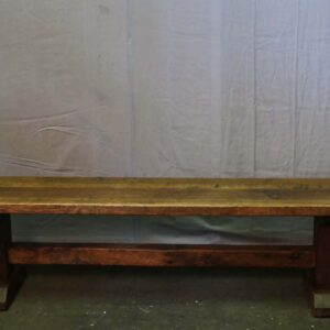 Brutalist solid oak bench